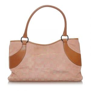 Pre-owned-GG-Canvas-Tote-Bag-Gucci-Vintage-Roze-Dames